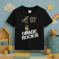 1st Grade Rocks Camo Toddler T-Shirt thumb 3