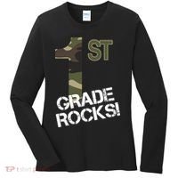 1st Grade Rocks Camo Women's Long Sleeve Shirt thumb 0