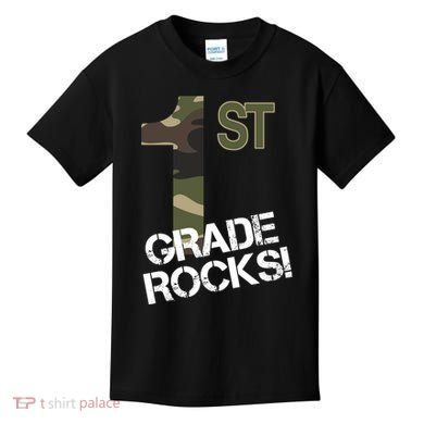 1st Grade Rocks Camo Kids T-Shirt