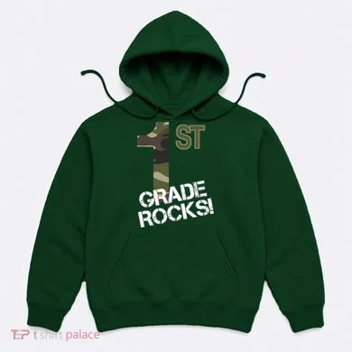 1st Grade Rocks Camo Hoodie