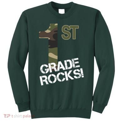 1st Grade Rocks Camo Sweatshirt