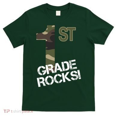 1st Grade Rocks Camo T-Shirt