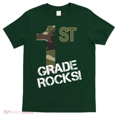 1st Grade Rocks Camo T-Shirt