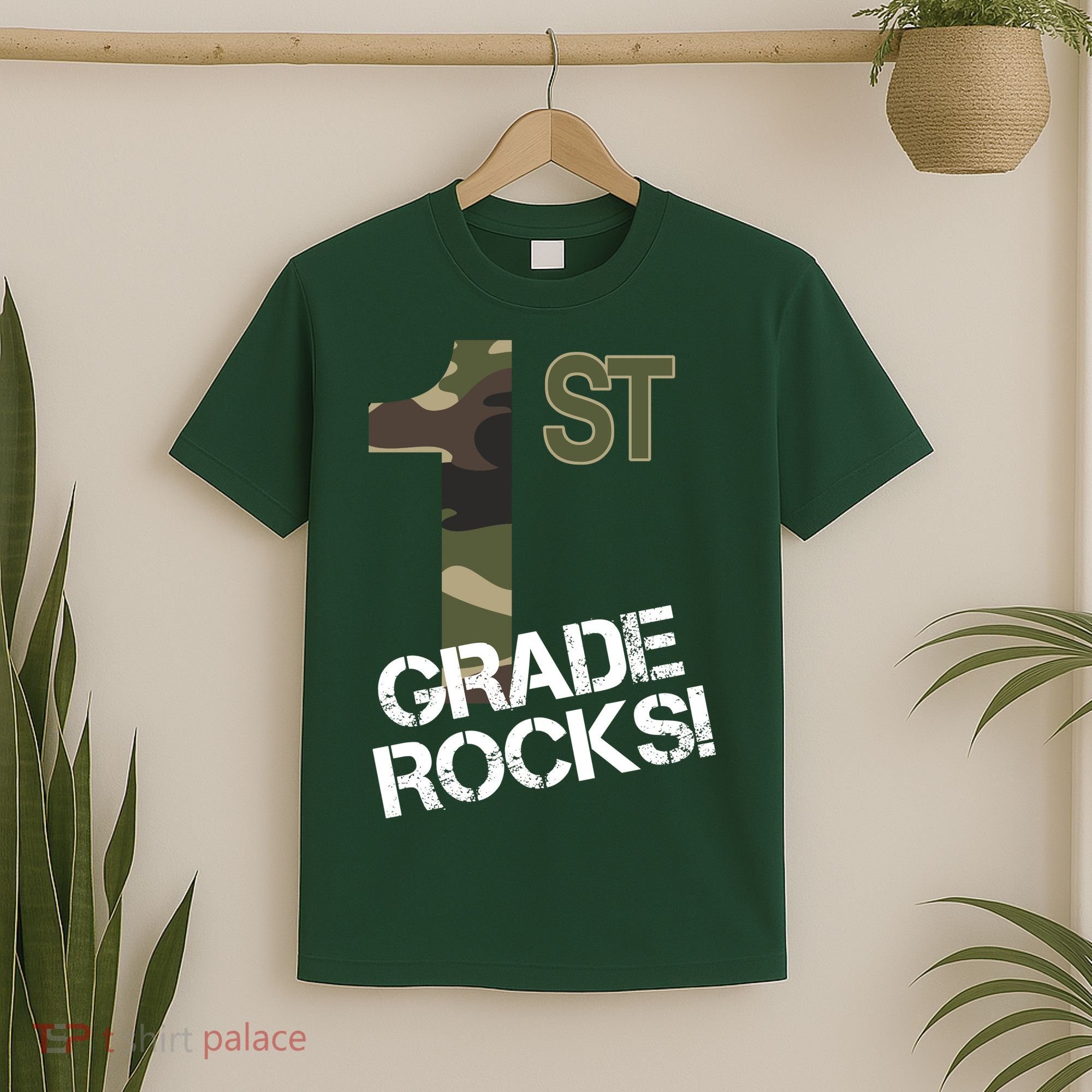 1st Grade Rocks Camo T-Shirt