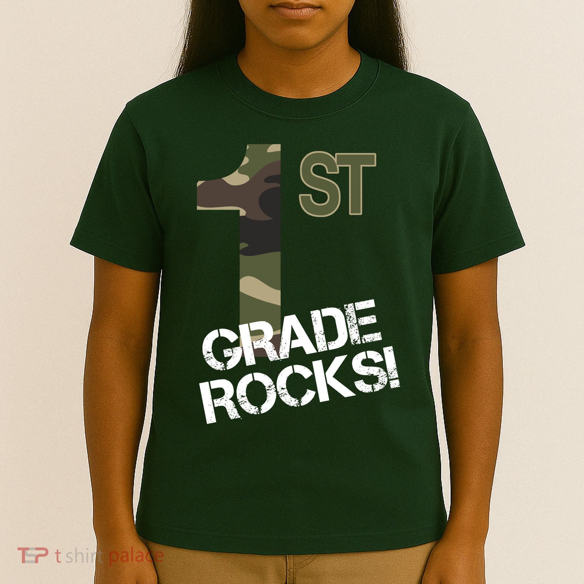 1st Grade Rocks Camo T-Shirt