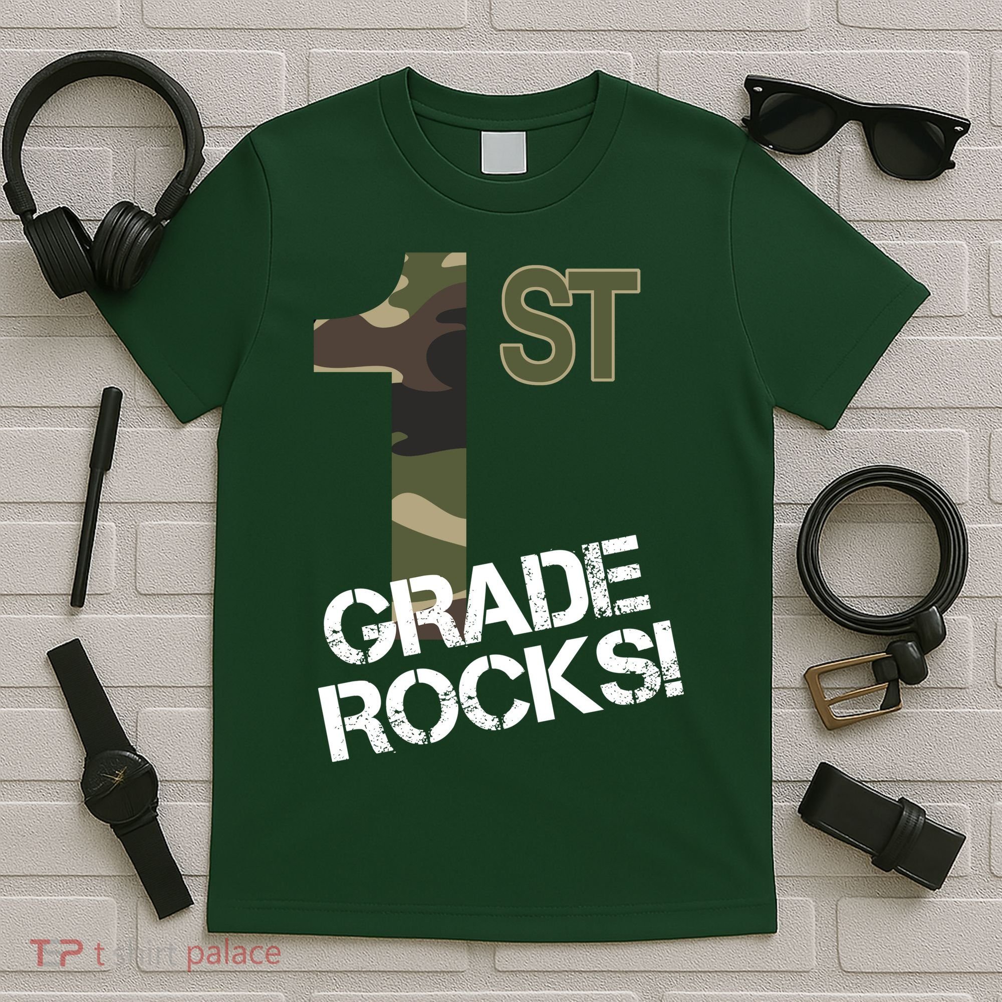 1st Grade Rocks Camo T-Shirt