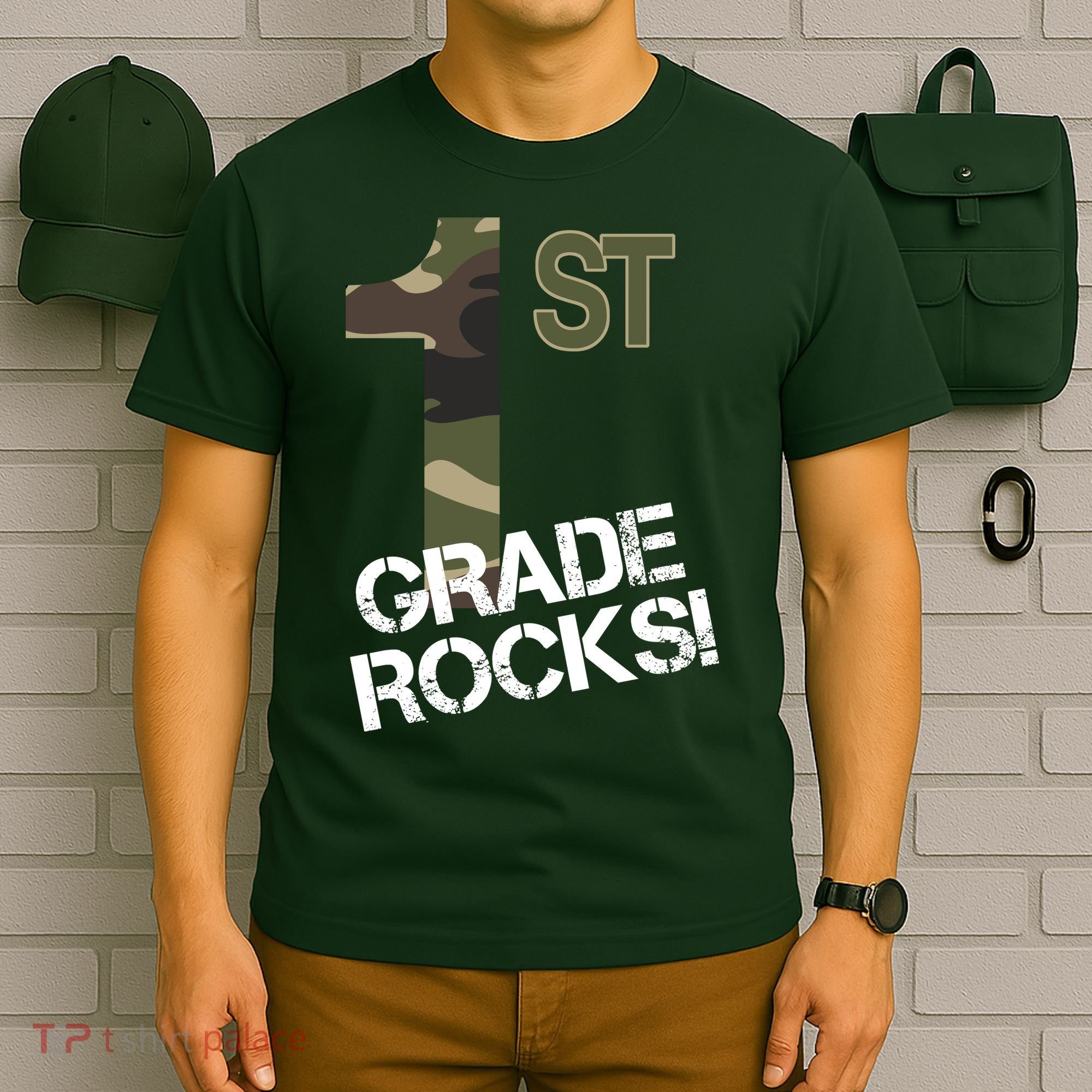 1st Grade Rocks Camo T-Shirt