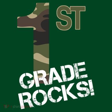 1st Grade Rocks Camo Women's Flannel Pajama Set