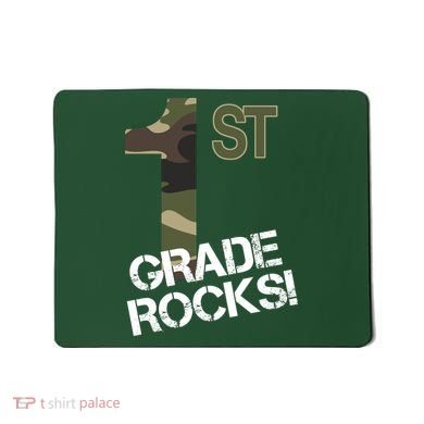 1st Grade Rocks Camo Mousepad