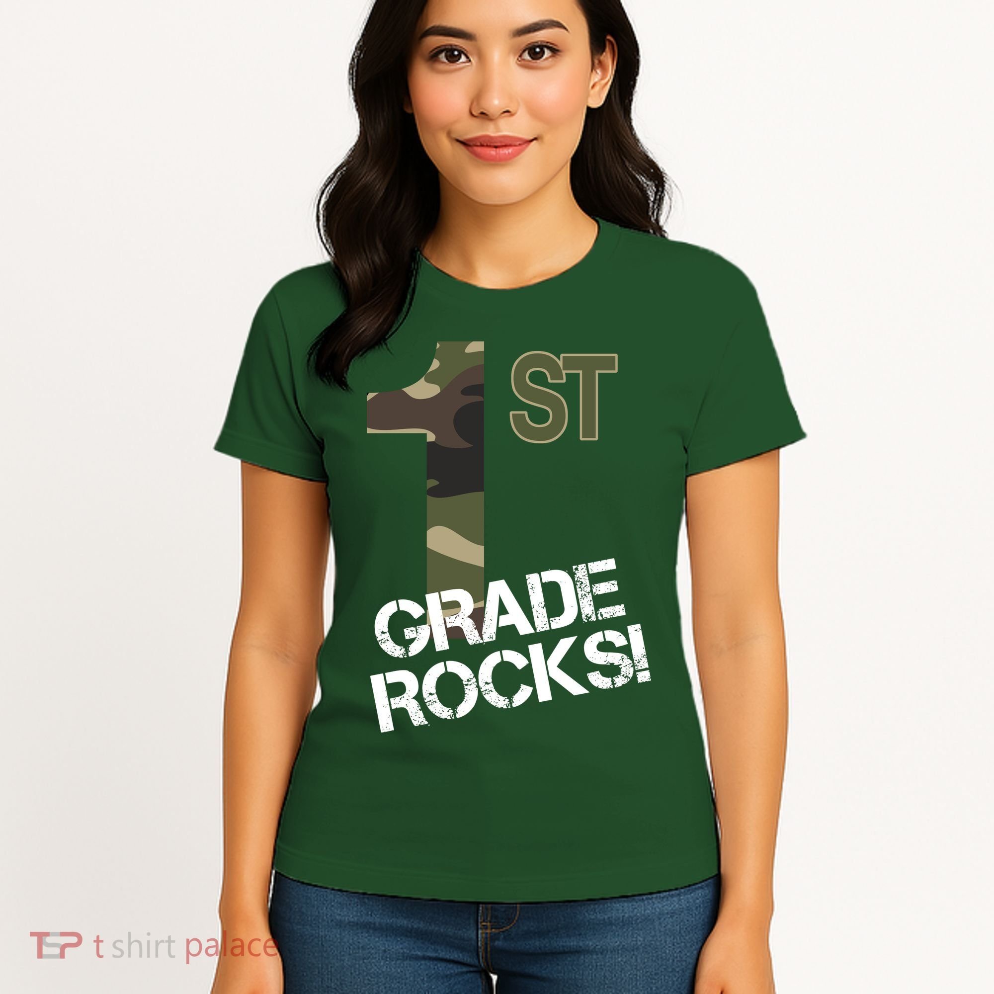 1st Grade Rocks Camo Women's T-Shirt