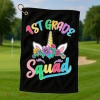 1st Grade Unicorn Squad Golf Towel thumb 1