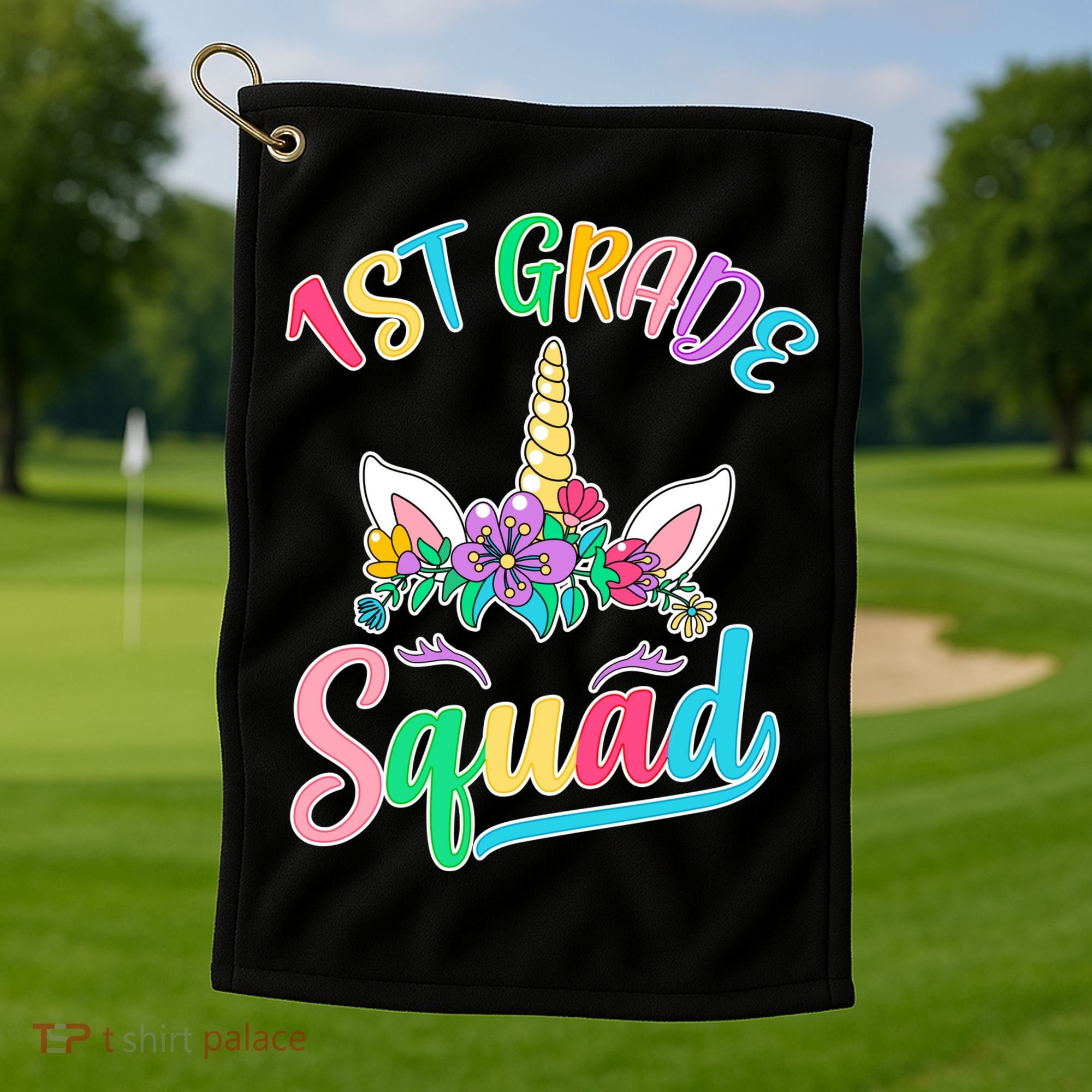 1st Grade Unicorn Squad Golf Towel