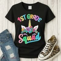 1st Grade Unicorn Squad Women's T-Shirt thumb 3