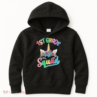 1st Grade Unicorn Squad Kids Hoodie