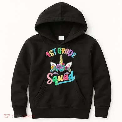 1st Grade Unicorn Squad Kids Hoodie