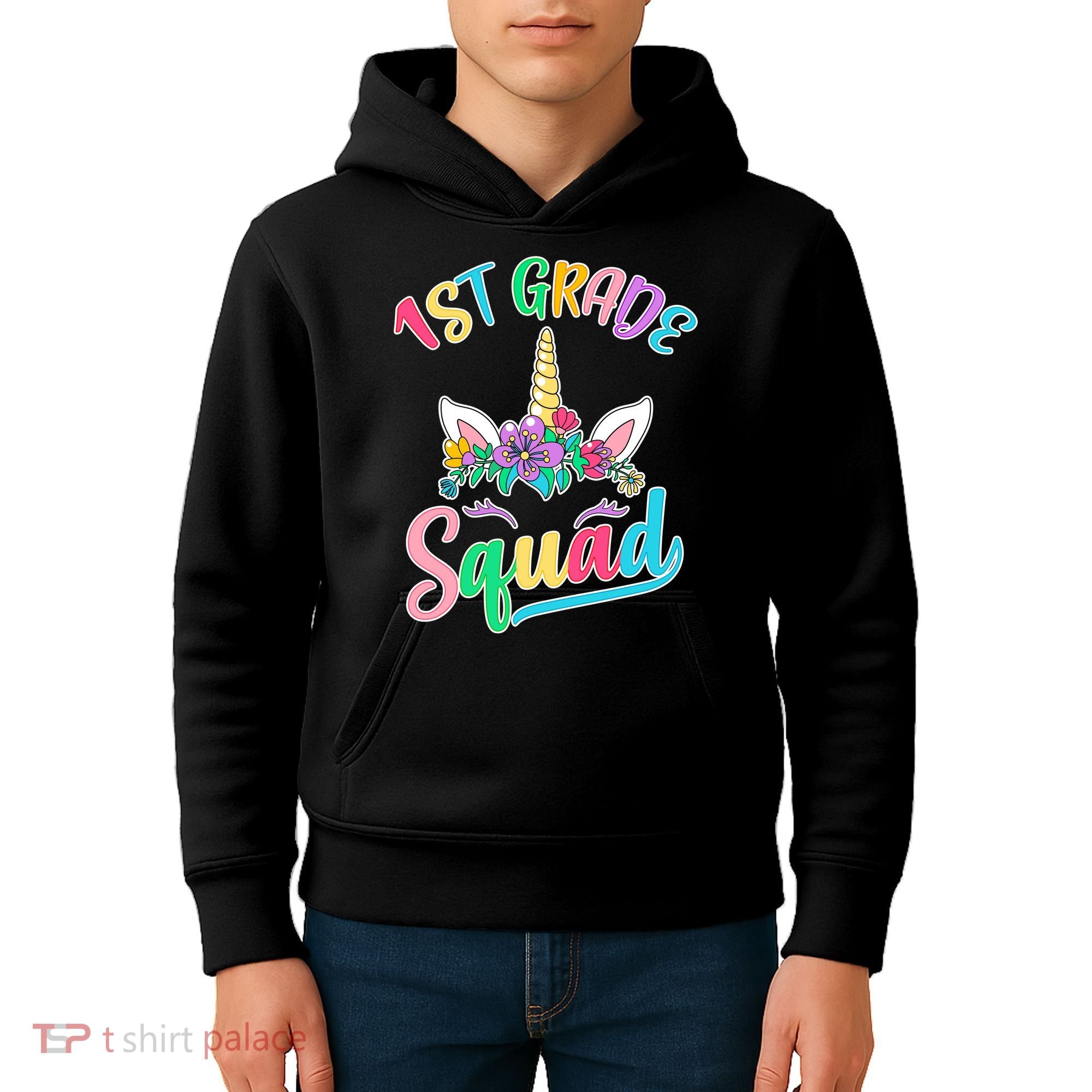 1st Grade Unicorn Squad Kids Hoodie