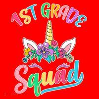 1st Grade Unicorn Squad Santa Hat thumb 1
