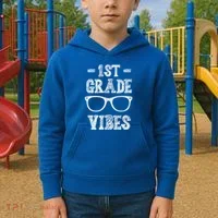1st Grade Vibes Kids Hoodie thumb 2