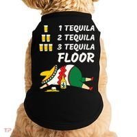 1 Tequila 2 Tequila 3 Tequila Floor Funny Party Drinking Doggie Tank thumb 0