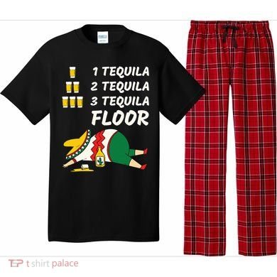 1 Tequila 2 Tequila 3 Tequila Floor Funny Party Drinking Pajama Set