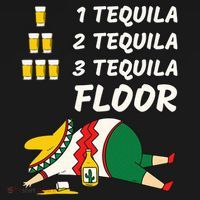 1 Tequila 2 Tequila 3 Tequila Floor Funny Party Drinking Ornament thumb 1