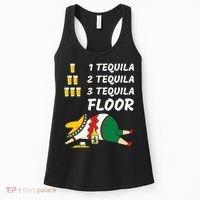 1 Tequila 2 Tequila 3 Tequila Floor Funny Party Drinking Women's Tank Top thumb 0