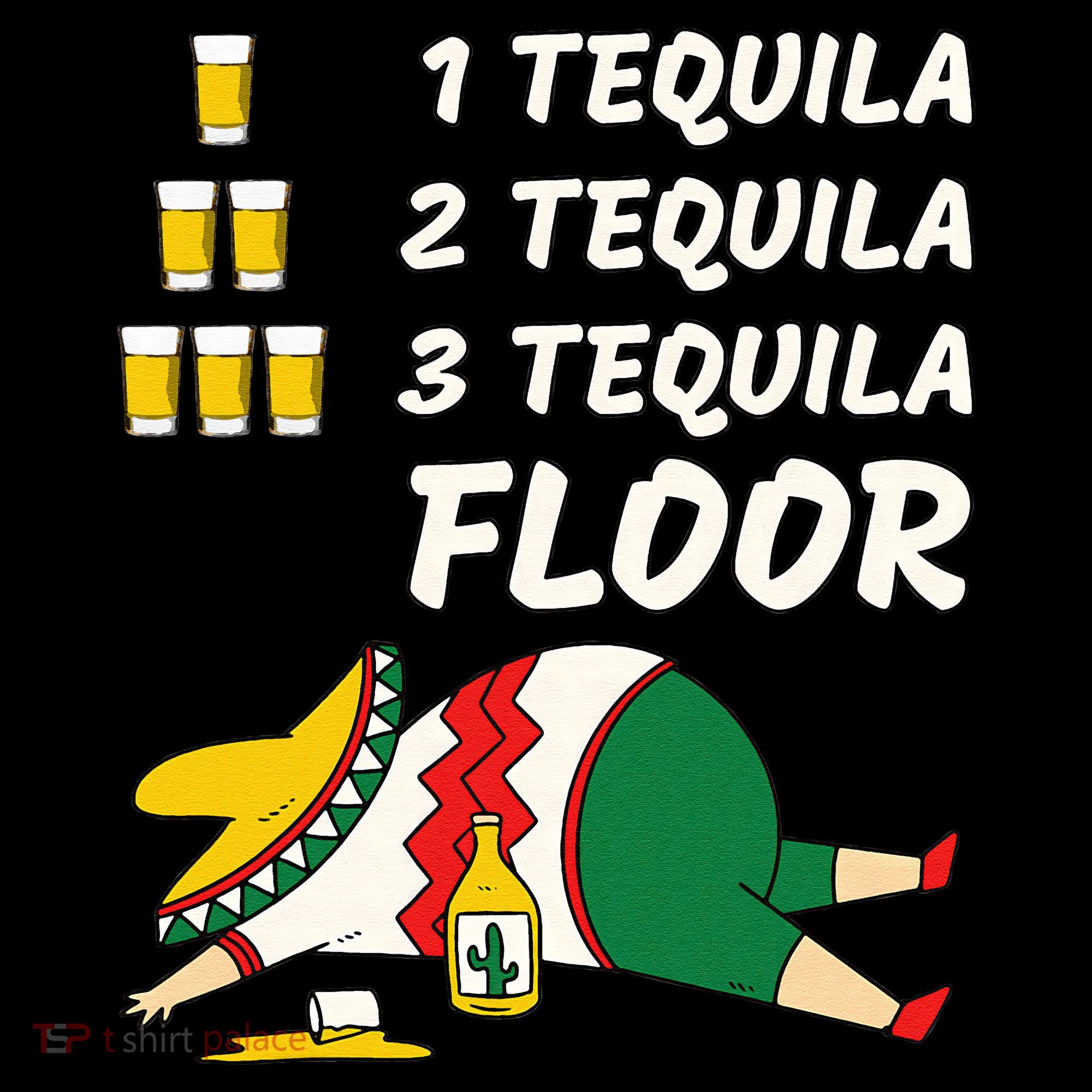 1 Tequila 2 Tequila 3 Tequila Floor Funny Party Drinking Women's Tank Top
