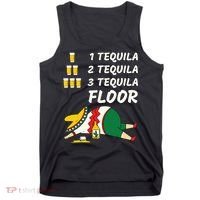 1 Tequila 2 Tequila 3 Tequila Floor Funny Party Drinking Tank Top thumb 0