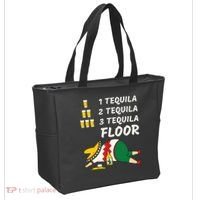 1 Tequila 2 Tequila 3 Tequila Floor Funny Party Drinking Tote Bag thumb 2
