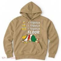 1 Tequila 2 Tequila 3 Tequila Floor Funny Party Drinking Hoodie thumb 0