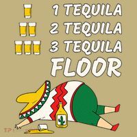 1 Tequila 2 Tequila 3 Tequila Floor Funny Party Drinking Mousepad thumb 1