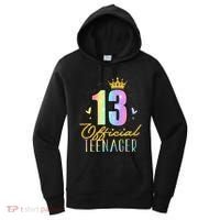 13 Teenager Crown 13 Year Old Tie Dye 13th Birthday Women's Hoodie thumb 0