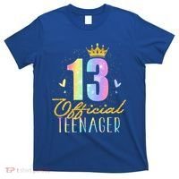 13 Teenager Crown 13 Year Old Tie Dye 13th Birthday T-Shirt thumb 0