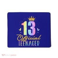 13 Teenager Crown 13 Year Old Tie Dye 13th Birthday Mousepad thumb 0