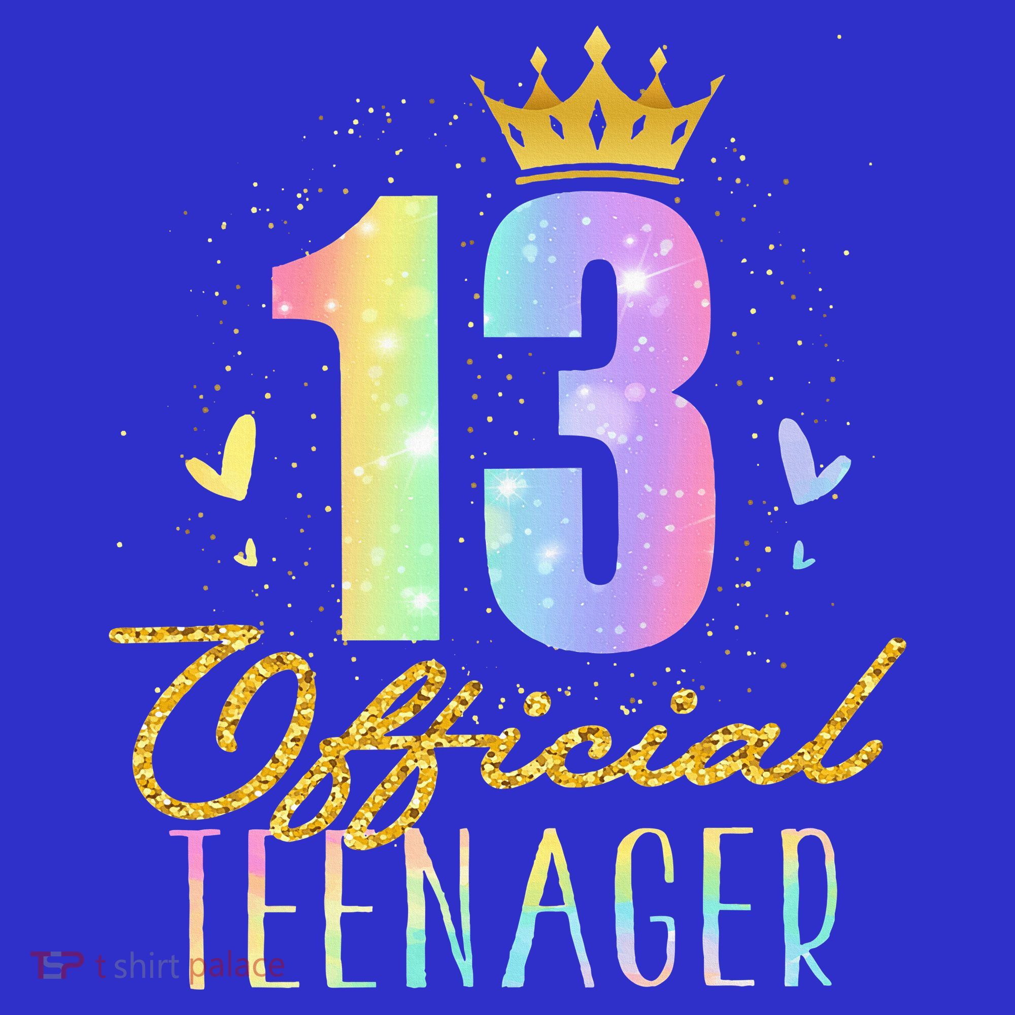 13 Teenager Crown 13 Year Old Tie Dye 13th Birthday Mousepad