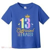 13 Teenager Crown 13 Year Old Tie Dye 13th Birthday Toddler T-Shirt thumb 0