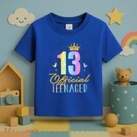 13 Teenager Crown 13 Year Old Tie Dye 13th Birthday Toddler T-Shirt thumb 3