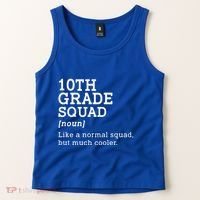 10th Tenth Grade Squad Student Teacher Back To School Gift Tank Top thumb 2