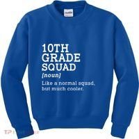 10th Tenth Grade Squad Student Teacher Back To School Gift Kids Sweatshirt thumb 0