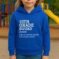 10th Tenth Grade Squad Student Teacher Back To School Gift Kids Hoodie thumb 3