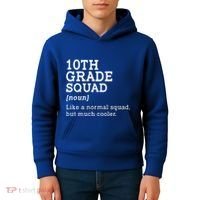10th Tenth Grade Squad Student Teacher Back To School Gift Kids Hoodie thumb 4