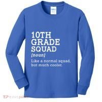 10th Tenth Grade Squad Student Teacher Back To School Gift Kids Long Sleeve Shirt thumb 0