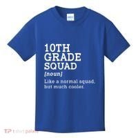 10th Tenth Grade Squad Student Teacher Back To School Gift Kids T-Shirt thumb 0