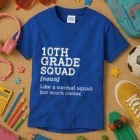 10th Tenth Grade Squad Student Teacher Back To School Gift Kids T-Shirt thumb 3