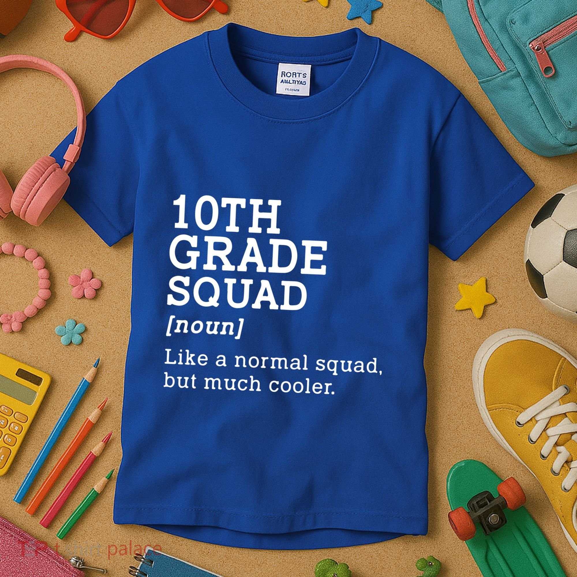 10th Tenth Grade Squad Student Teacher Back To School Gift Kids T-Shirt