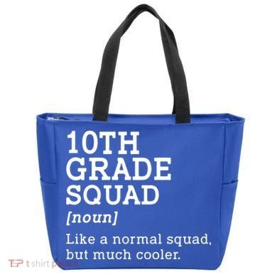 10th Tenth Grade Squad Student Teacher Back To School Gift Tote Bag