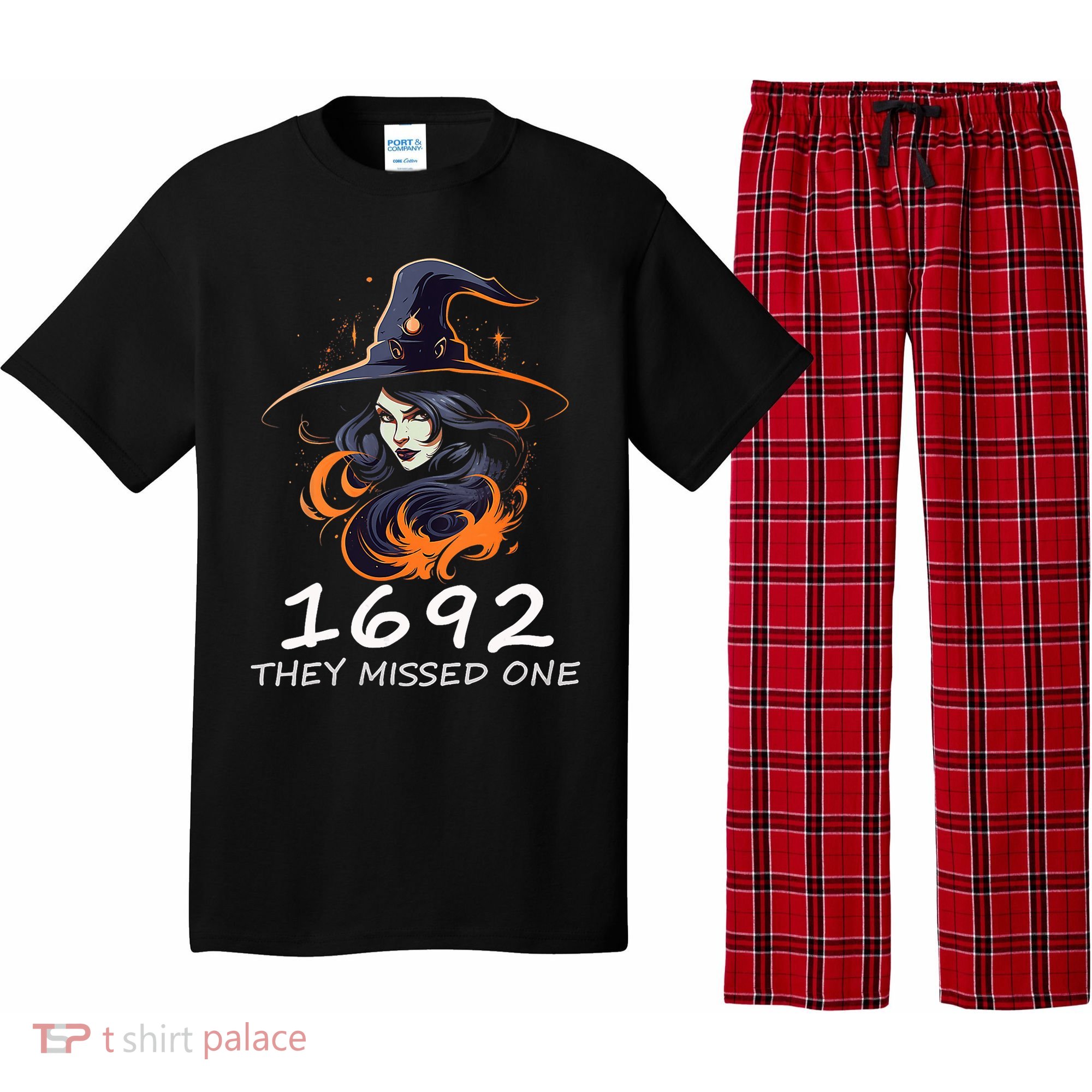 1692 They Missed One Funny Salem Halloween Men Women Pajama Set