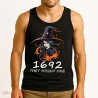 1692 They Missed One Funny Salem Halloween Men Women Tank Top thumb 3