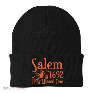 1692 They Missed One Salem Wo Halloween Distressed Beanie