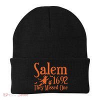1692 They Missed One Salem Wo Halloween Distressed Beanie thumb 0
